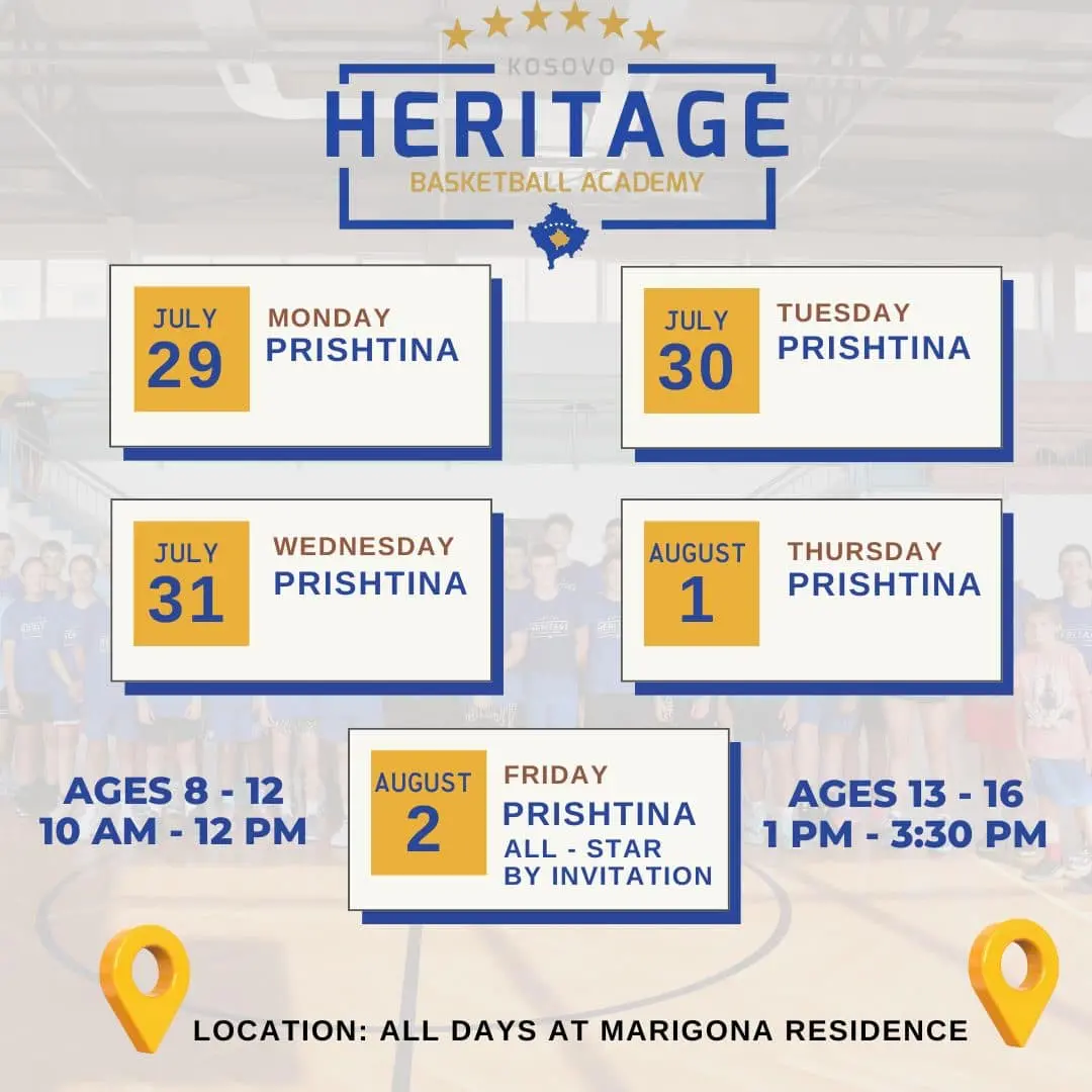 Datat e Kampit Kosovo Heritage Basketball Academy: FBK bën thirrje për pjesëmarrje